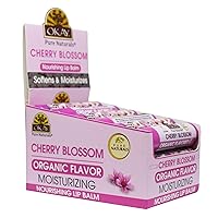 Cherry Blossom Lip Balm Tube | For All Skin Types | Organic Ingredients | Moisturize & Soothe | Free of Silicone & Paraben | Pack of 12-5 ml each