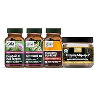 Beauty Essentials Kit - Hair, Skin, & Nail Support, Resveratrol 150, Everyday Adaptogen, Turmeric Supreme Extra Strength