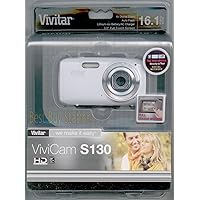 Vivitar 16 MP Digital Compact System Camera with 1.8-Inch LCD - White (VS130-WHT)