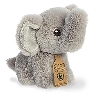Aurora® Eco-Friendly Eco Nation™ Mini Elephant Stuffed Animal - Environmental Consciousness - Recycled Materials - Gray 5 Inches