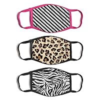 Women's 3-Pack Adult Fashionable Protection, Reusable Fabric Face Mask,