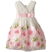 Bonnie Jean Baby Girls Mesh Overlay Bonaz Dress, Pink, 2T - 4T
