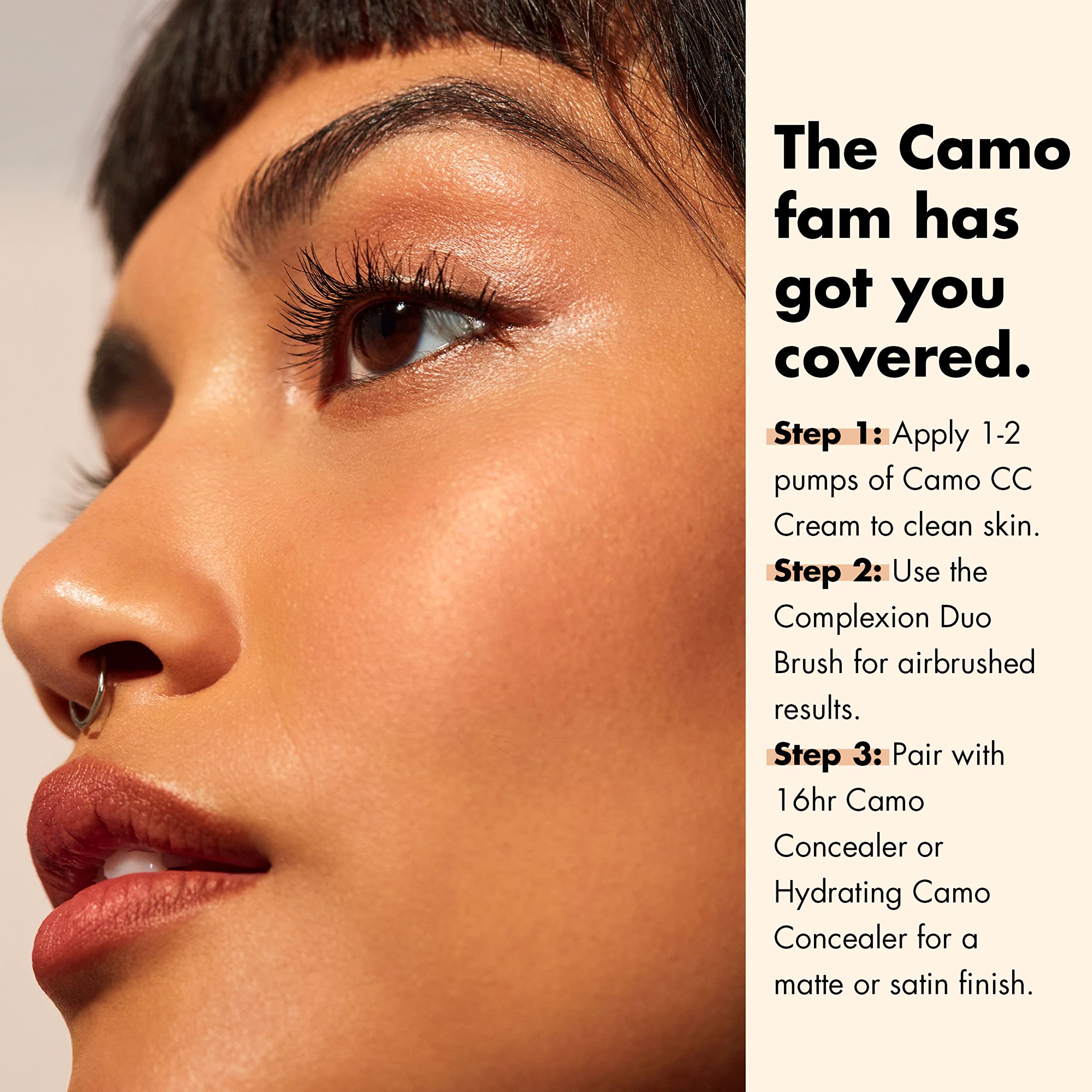 e.l.f. Camo CC Cream, Color Correcting Medium-To-Full Coverage Foundation with SPF 30, Medium 330 W, 1.05 Oz (30g)