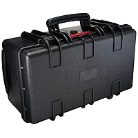 Amazon Basics Large Hard Rolling Camera Case, Solid, Black, 22