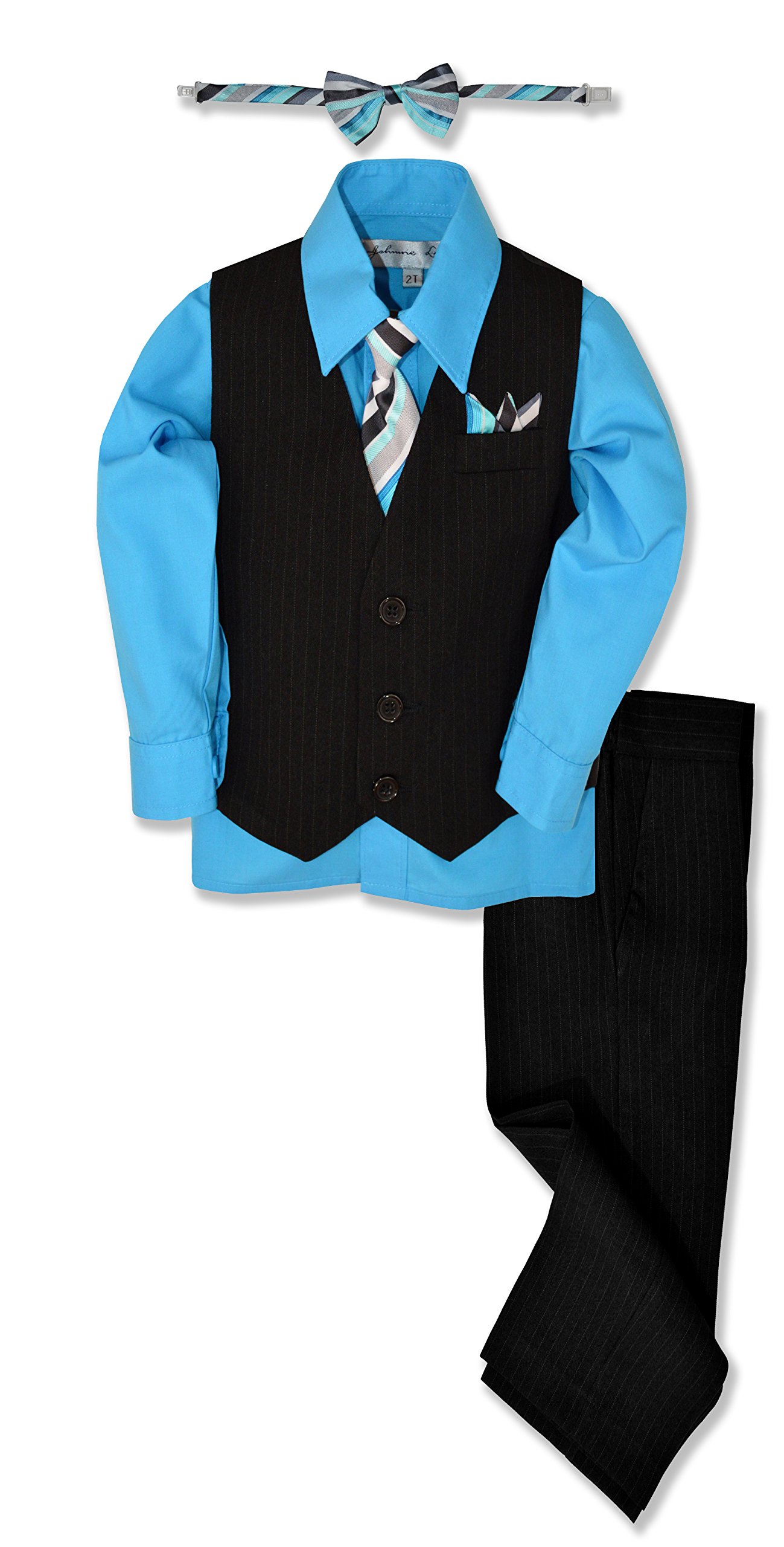 Johnnie Lene Pinstripe Boys Formal Dresswear Vest Set