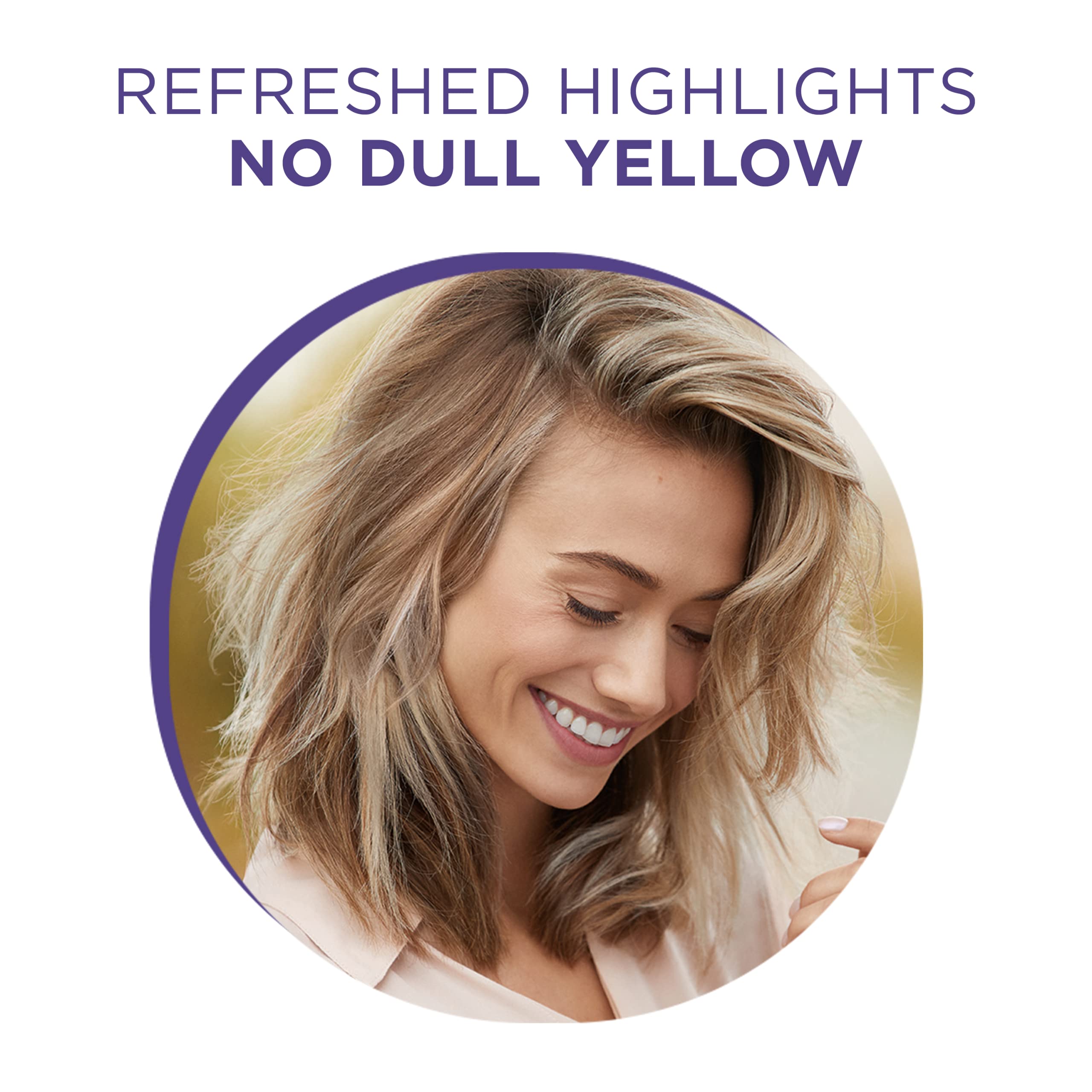 Clairol Professional Shimmer Lights Purple Conditioner, 16 fl. Oz | Neutralizes Brass & Yellow Tones | For Blonde, Silver, Gray & Highlighted Hair