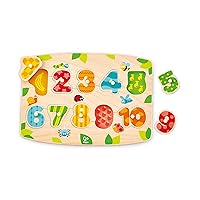 Hape Number Peg Puzzle Game, Multicolor, 5'' x 2''
