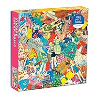 Vintage Paper Dolls Puzzle, 1,000 Pieces, 27” x 20” – Jigsaw Puzzle Featuring a Colorful Collage of Paper Dolls – Thick, Sturdy Pieces, Challenging Family Activity, Great Gift Idea, Multicolor