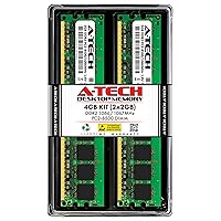 A-Tech 4GB (2x2GB) DDR2 1066MHz / 1067MHz DIMM PC2-8500 UDIMM Non-ECC 1.8V CL7 240-Pin Desktop Computer RAM Memory Upgrade Kit