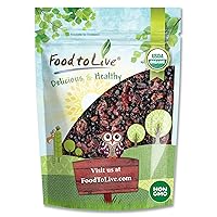 Food to Live Organic Essential Berries Mix, 1.5 Pounds, Non-GMO Dried Blueberries and Cranberries. Unsulfured, Kosher. Gently Infused with Organic Sugar. Lightly Coated with Organic Sunflower Oil