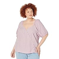 Madewell Plus Size Cora Top - Chinating Linen Sweet Lavender 2X