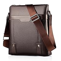 Mens Briefcase Men Bag Crossbody PU Leather Messenger Bag Men Small Briefcase Men Shoulder Bags Zipper Man Handbags Tote Bag