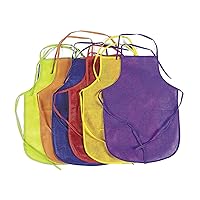 12 Pack Assorted Children's Artists Aprons - Kitchen or Classroom