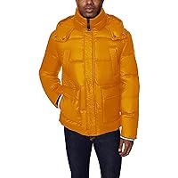 Men's Poly Hooded Puffer with Breast Pockets