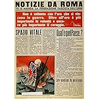 Wwii Italian Newspaper Nfront Page Of An Italian Newspaper C1942 Published By The Fascist Party With Anti-American Articles And Cartoon Poster Print by (18 x 24)