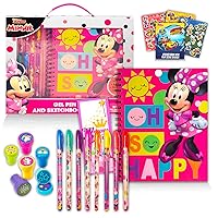 Classic Disney Disney Minnie Mouse Sketchbook Set for Girls ~ 4 Pc Bundle with Minnie Mouse Sketch Pad Journal Set, Stickers, and More (Minnie Mouse Drawing Art Activity Set for Kids)