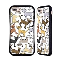 Oriental Cat Breed Patterns Hybrid Case Compatible with Apple iPhone 7 Plus/iPhone 8 Plus