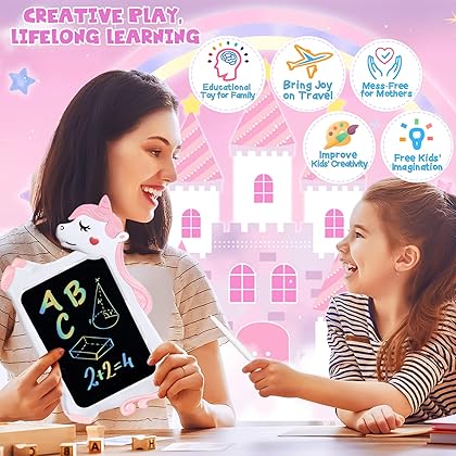 Unicorn Toy Gifts for Girls Boys - CHEERFUN LCD Writing Tablet for Kids | Toddler Travel Road Trip Essential Toy Gift for 3+4 5 6 7 8 Year Old | Doodle Draw Board | Easter Gifts Learning Birthday