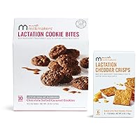 Munchkin® Milkmakers® 10pk Lactation Cookie Bites, Chocolate Salted Caramel and 6pk Lactation Crisps, Cheddar