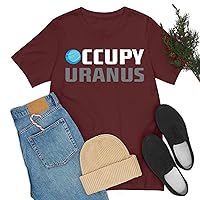 Funny Occupy Uranus Space Explore Astronaut Travel Planet T-Shirt for Men Women