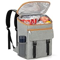 Backpack Cooler, Soft Cooler Backpack Insulated Leak Proof, 30 Cans Travel Cooler Bag for Picnic, Camping, Beach, Hiking, BBQ, & Lunch - Sandproof, Water-Resistant, Lightweight-Grey