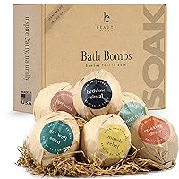 Bath Bombs - 6 Pack USA Made XL Bathbombs, Epsom Salt Bath Bombs For Women Relaxing, Aromatherapy Bath Bomb Gift Sets, Kids Bath Bombs, Safe Bath Bombs for Kids, Christmas Gift Idea & Stocking Stuffer