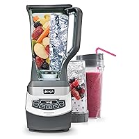 BL660 Professional Compact Smoothie & Food Processing Blender, 1100-Watts, 3 Functions -for Frozen Drinks, Smoothies, Sauces, & More, 72-oz.* Pitcher, (2) 16-oz. To-Go Cups & Spout Lids, Gray