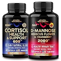 NUTRAHARMONY D-mannose Capsules & Cortisol Support Complex Capsules
