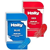 HALLY Shade Stix | Blue & Red Bundle | Temporary Hair Color for Kids | Ditch Messy Hair Spray Paint, Chalk, Wax & Gel | One-Day, Wash-Out Hair Dye | Washable & Safe | Hair Makeup for Boys & Girls