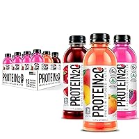Protein2o 15g Whey Protein Infused Water, Flavor Fusion Variety Pack, 16.9 oz Bottle (Pack of 12)