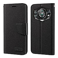 for Doogee S98 Pro Case, Oxford Leather Wallet Case with Soft TPU Back Cover Magnet Flip Case for Doogee S98 Pro (6.3”), Black