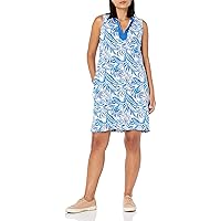 Foxcroft Women's Plus Size Angel Sleeveless Watercolor Tropics Dress
