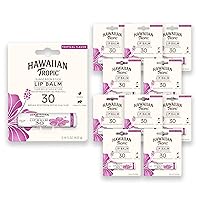 Hawaiian Tropic Tropical Lip Balm SPF 30, 0.14oz | Lip Sunscreen, Lip SPF 30, Lip Sunblock, Oxybenzone Free Sunscreen, Travel Size Sunscreen, Mini Sunscreen, 0.14oz (Pack of 10)