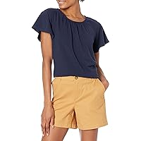 Amazon Essentials Women's Classic-Fit Cape Sleeve Open Crewneck T-Shirt