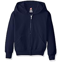 Hanes Boys' EcoSmart Full Zip Hooded Jacket, Navy, X-Large