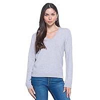 Women's 100% Cashmere Soft Long Sleeve V-Neck Sweater