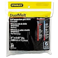 Stanley GS20DT Dual Temperature Glue Sticks, 4-Inch Long, Clear, 24/Pack