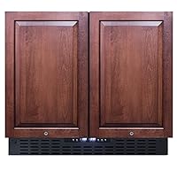 Summit Appliance FFRF36IF Side-By-Side Refrigerator-Freezer, 5.8 cu.ft Capacity, Frost-free, Digital Thermostat, LED Lighting, Fan-force Cooling, Temperature Memory Function, Leveling Legs