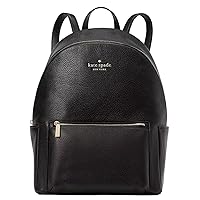 Kate Spade New York Women's Leila Pebbled Leather Large Dome Backpack Bag, Black