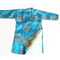 Boys Ao Dai, Vietnamese Traditional Outfit - Turquoise Ao Dai for Boys - Size 2 (US1T)-4(US2T)-6(US4T)-8(US6T)-10(US8T) (10)