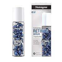Rapid Wrinkle Repair Retinol Face Serum Capsules, Fragrance-Free Daily Facial with that fights Fine Lines, Wrinkles, Dullness, Alcohol-Free & Non-Greasy, 30 ct