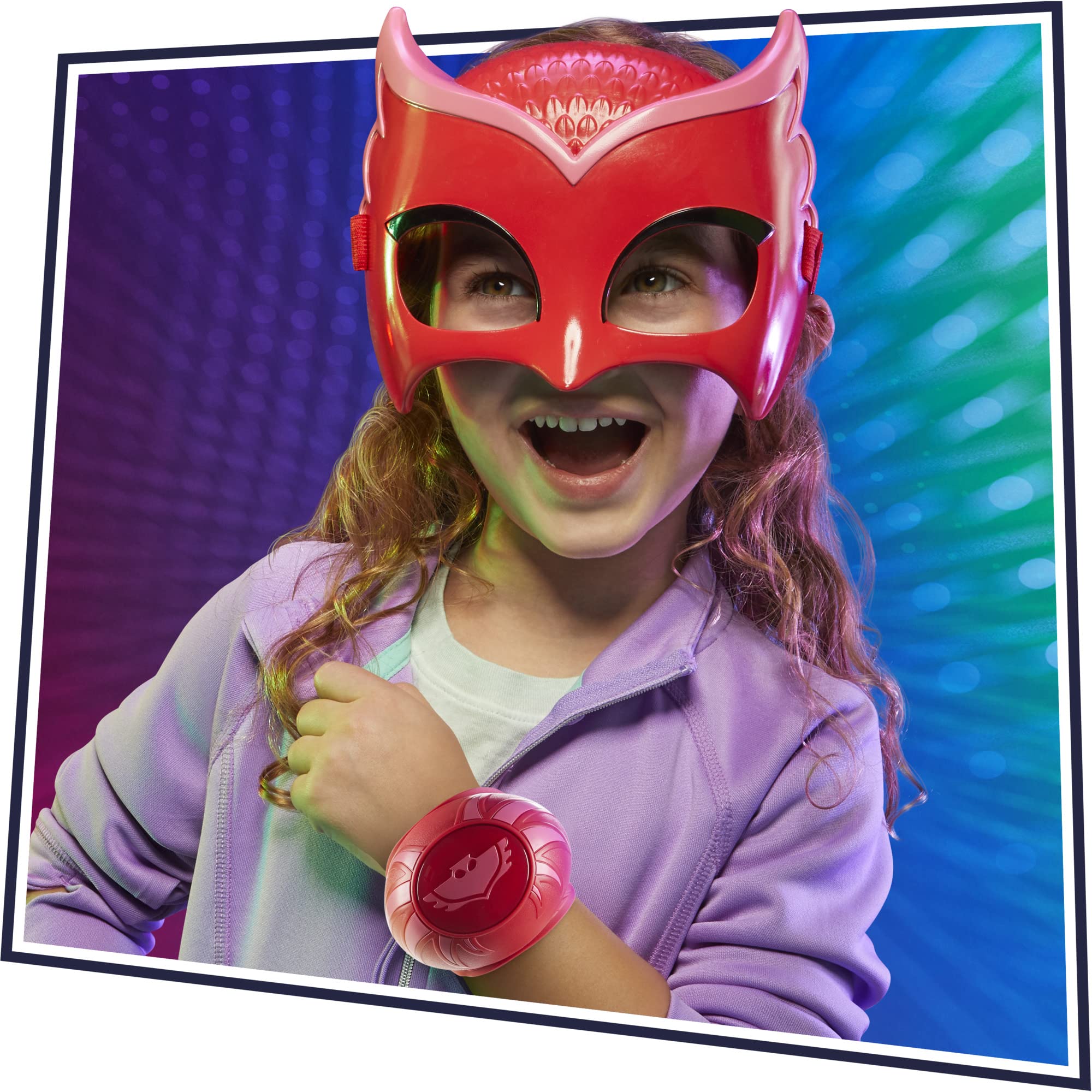 PJ-Masks Owlette Power Wristband Preschool Toy, PJ-Masks-Costume Wearable with Lights and Sounds for Kids Ages 3 and Up