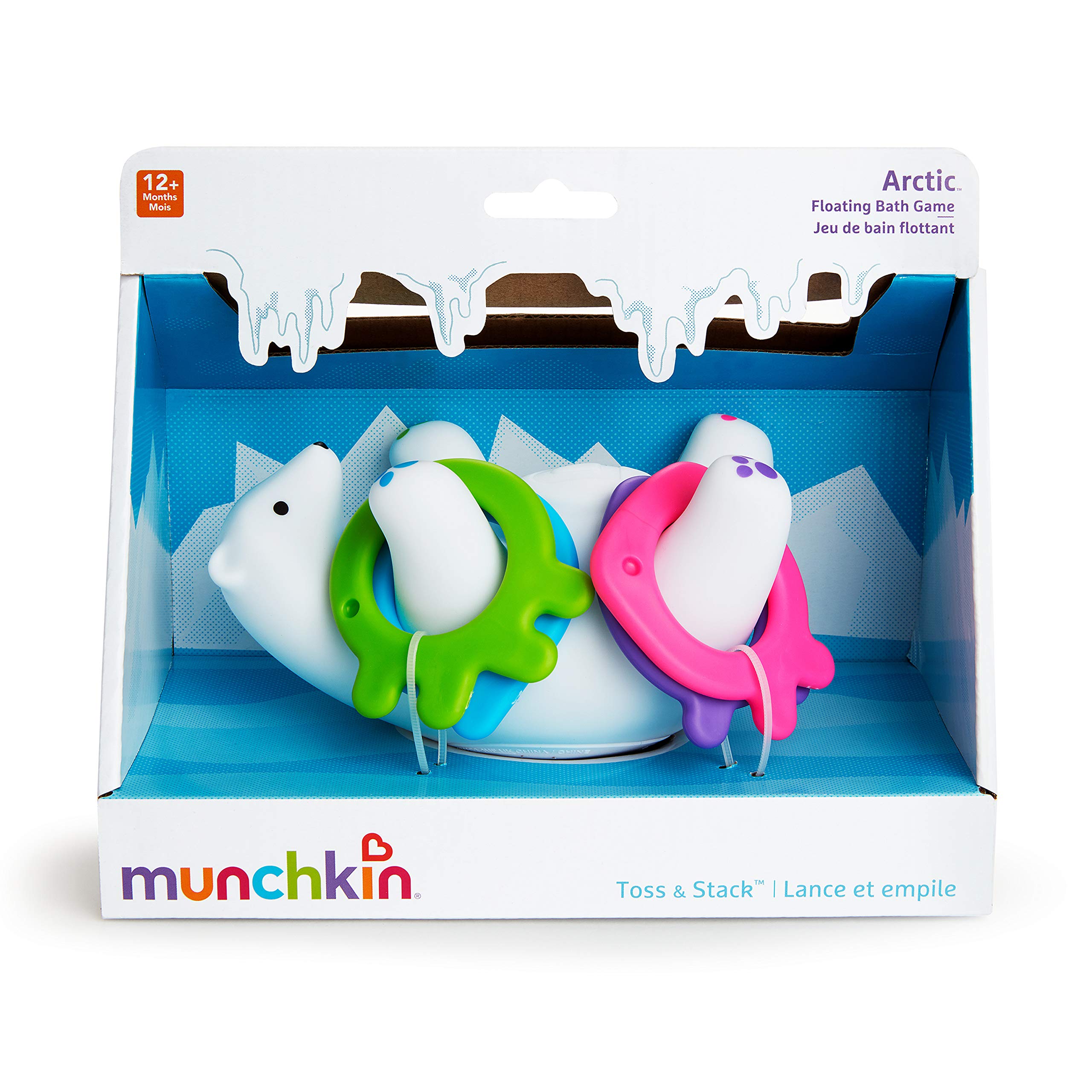Munchkin® Arctic™ Toss & Stack™ Interactive Toddler Bath Toy and Game, Polar Bear