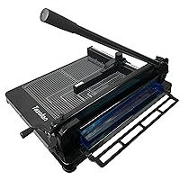 TEXALAN(R) Heavy Duty Guillotine Paper Cutter Black 400 Sheets Stack Paper Trimmer (A3-17'' Paper Cutter)