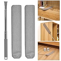 Retractable Gap Dust Cleaner for Cleaning Under Appliances, Gap Duster with 2 Microfiber Dusting Cloths, Long Handle 60 inches Washable Cleaning Tools for Under Furniture Couch, Fridge Narrow Space
