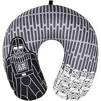 Star Wars Darth Vader and Storm Trooper Travel Neck Pillow for Airplane, Car and Office Comfortable and Breathable, Grey