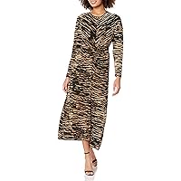Lyssé Women's Bryant Wrap Dress, Zebra Print, L