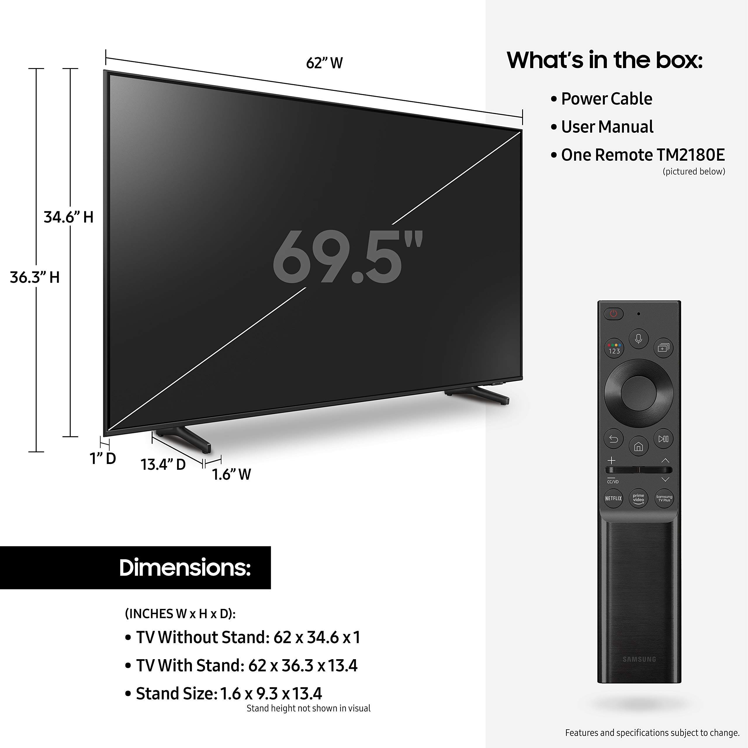 SAMSUNG 70-Inch Class QLED Q60A Series - 4K UHD Dual LED Quantum HDR Smart TV with Alexa Built-in (QN70Q60AAVXZA, 2021 Model)