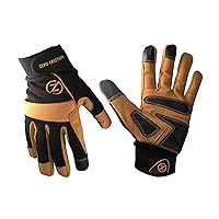 Zero Friction Men's Universal-Fit Dura Palm Work Gloves, tan (WG100003)
