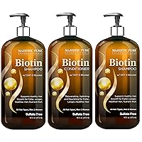 Majestic Pure Biotin with DHT Blocker Complex Shampoo and Conditioner Set (16 oz each) and Biotin Shampoo (16 oz) Bundle